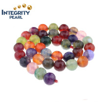 Natural Gemstone Loose Strand Mixed Color Size 6 8 10 12 14mm Facted Agate Beads